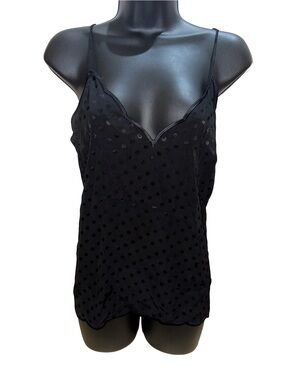 Express Black Velvet Polka Dot Cami
